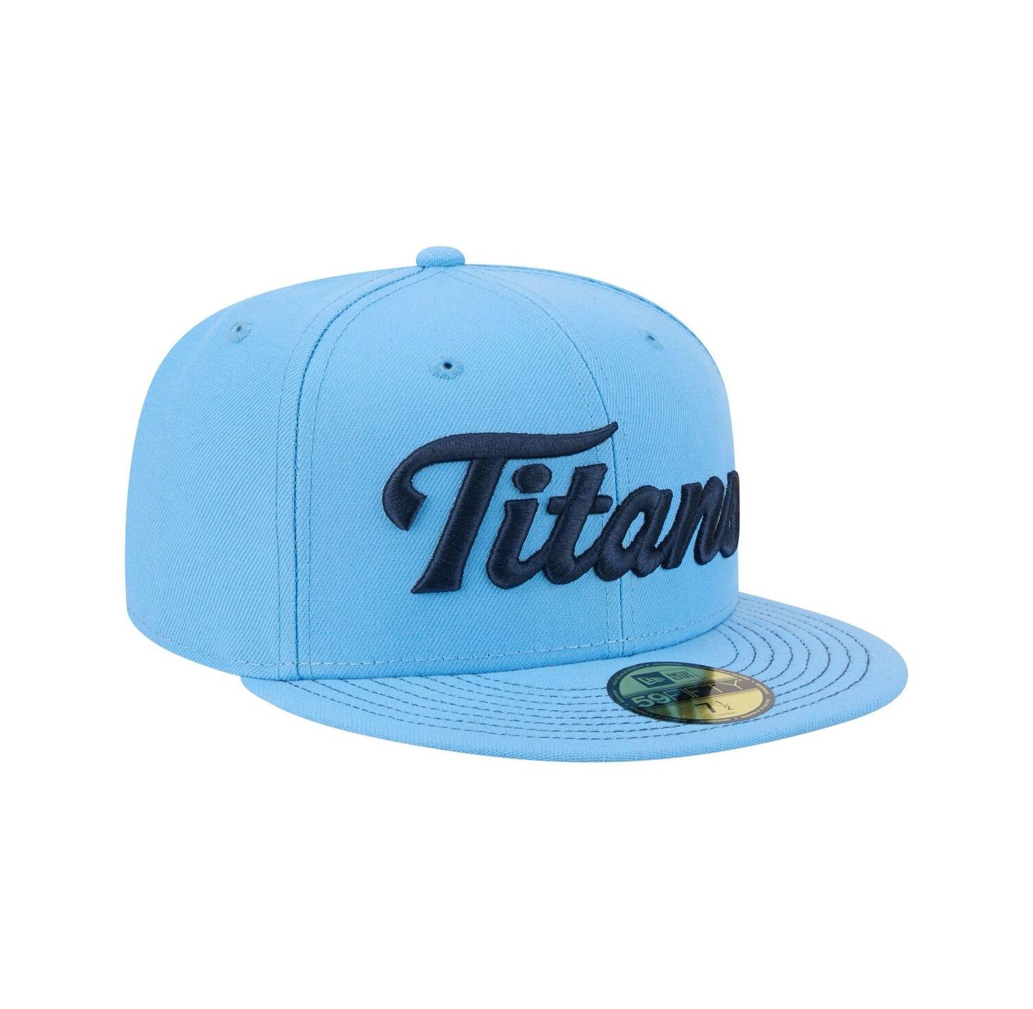 Men's Light Blue Tennessee Titans Script 59FIFTY Fitted Hat