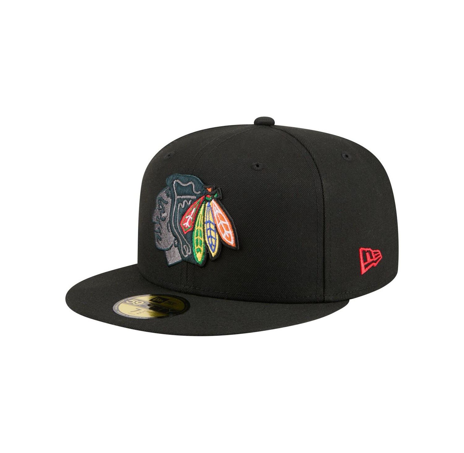 Men's Black Chicago Blackhawks Color Pop 59FIFTY Fitted Hat