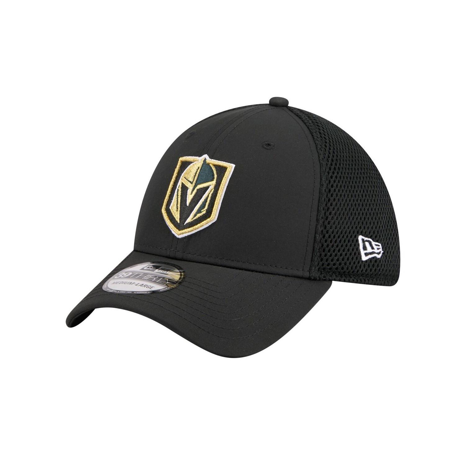 Men's Black Vegas Golden Knights Logo 39THIRTY Flex Hat