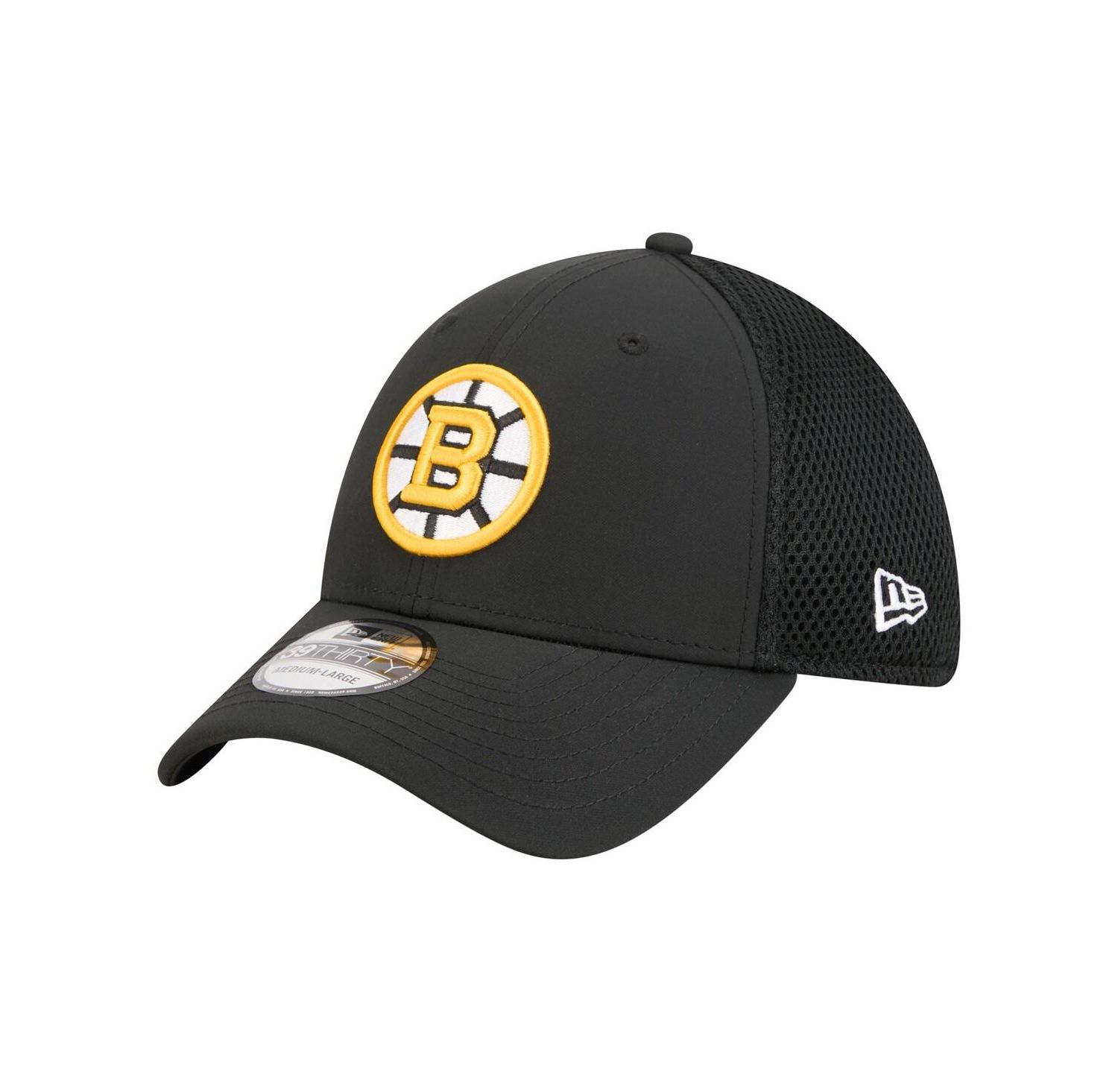 Men's Black Boston Bruins Logo 39THIRTY Flex Hat