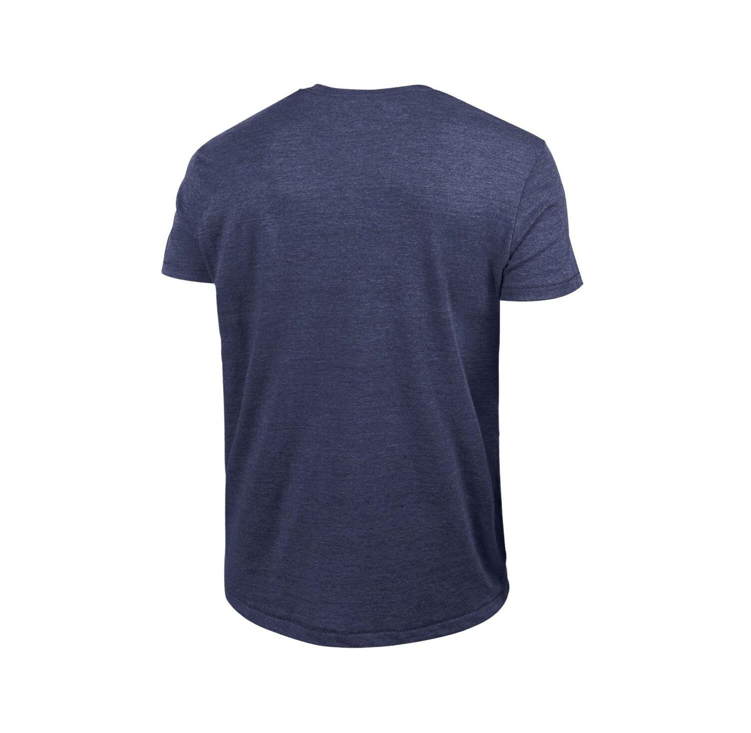 Men's Navy New York Yankees Cooperstown Wordmark Lockup Tri-Blend T-Shirt