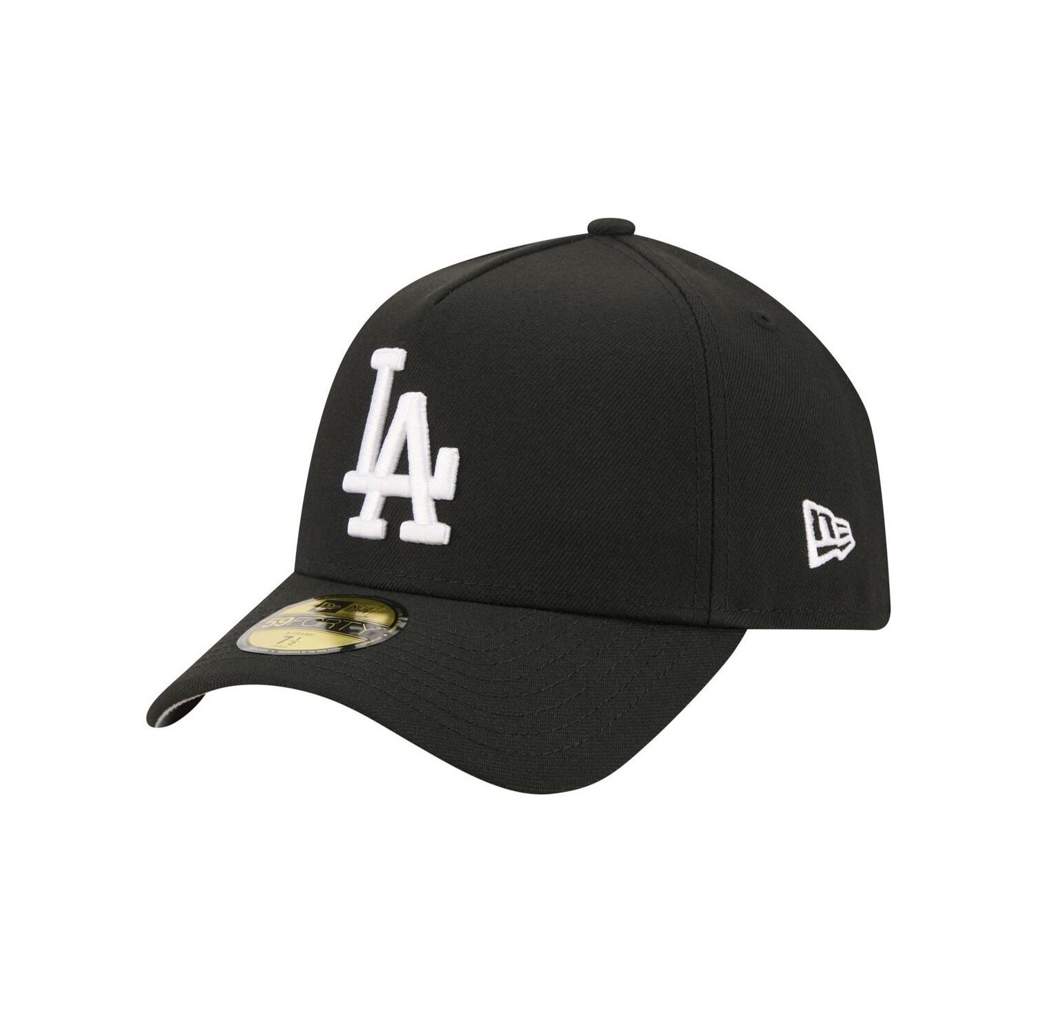 Men's Black Los Angeles Dodgers A-Frame 59FORTY Fitted Hat