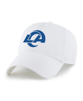 Men's White Los Angeles Rams Primary Logo Clean Up Adjustable Hat
