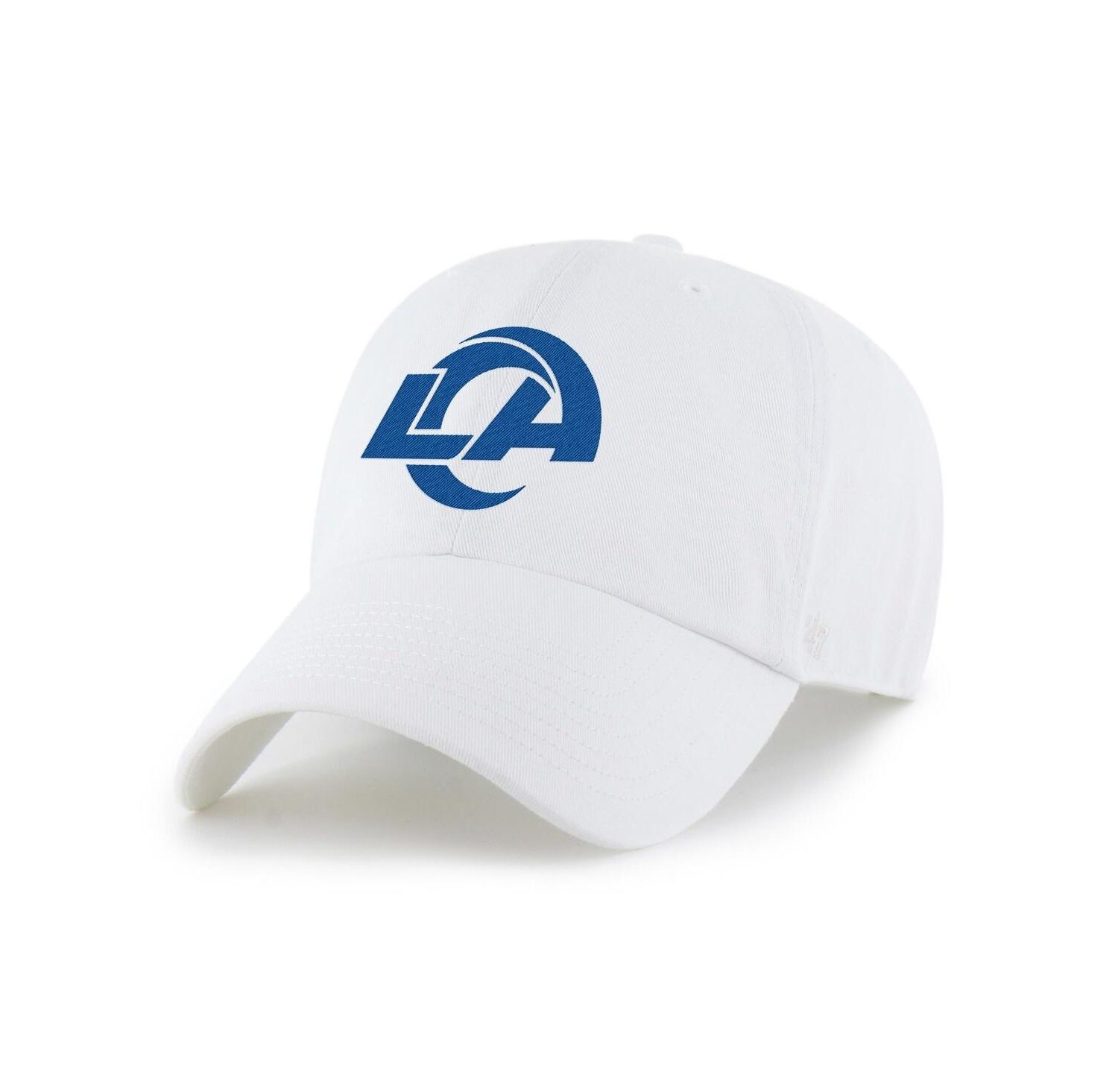 Men's White Los Angeles Rams Primary Logo Clean Up Adjustable Hat