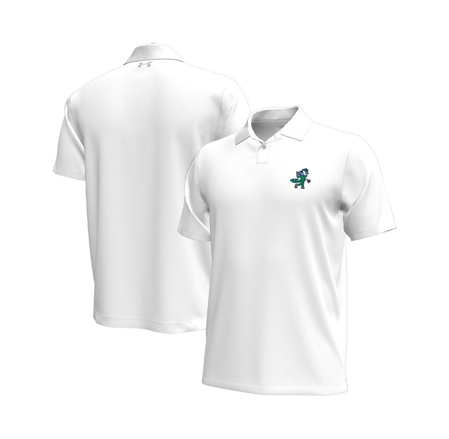 Men's White Notre Dame Fighting Irish Golf Leprechaun Lightweight Motion Polo Shirt