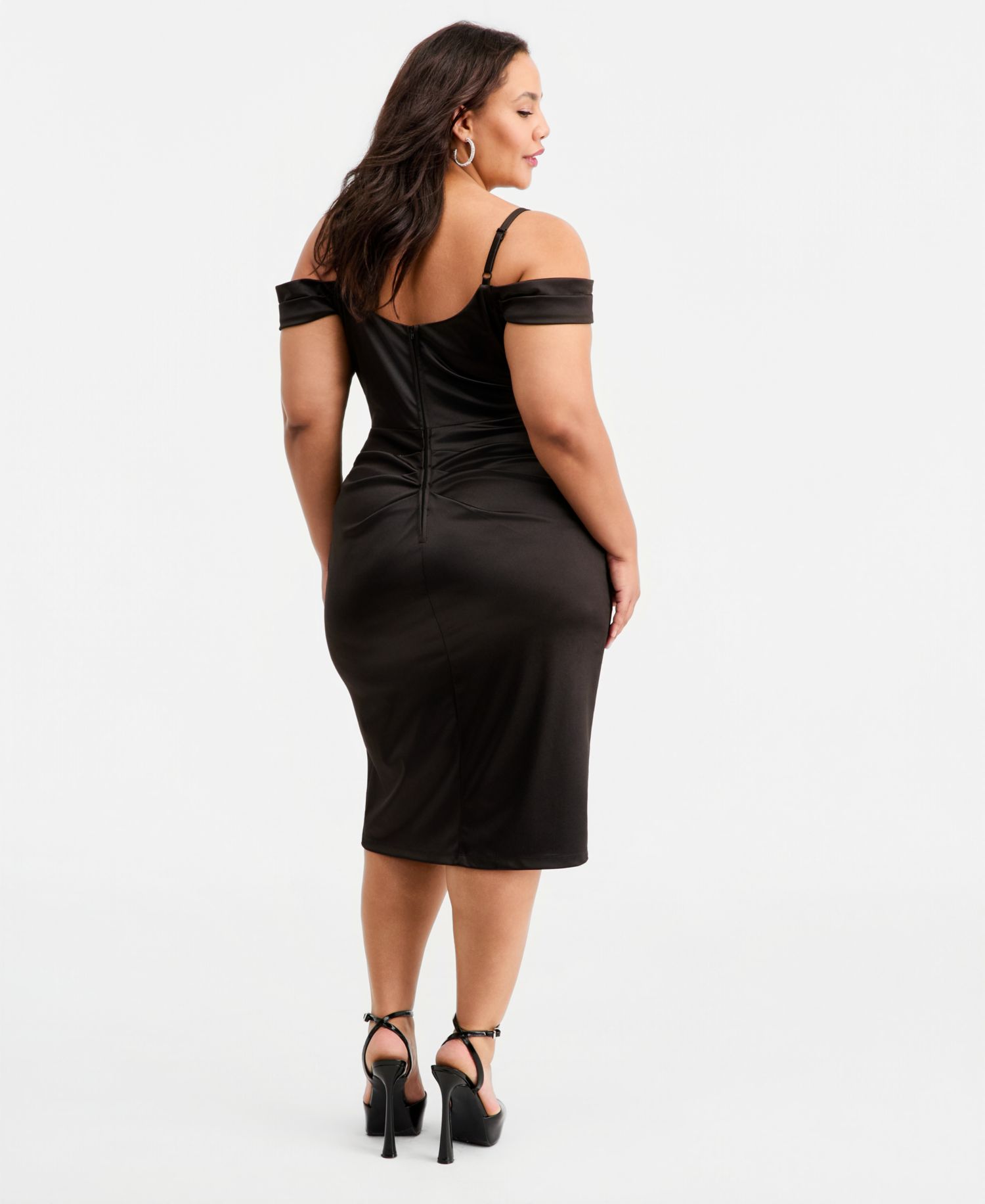 Trendy Plus Size Off-Shoulder Spaghetti-Strap Dress
