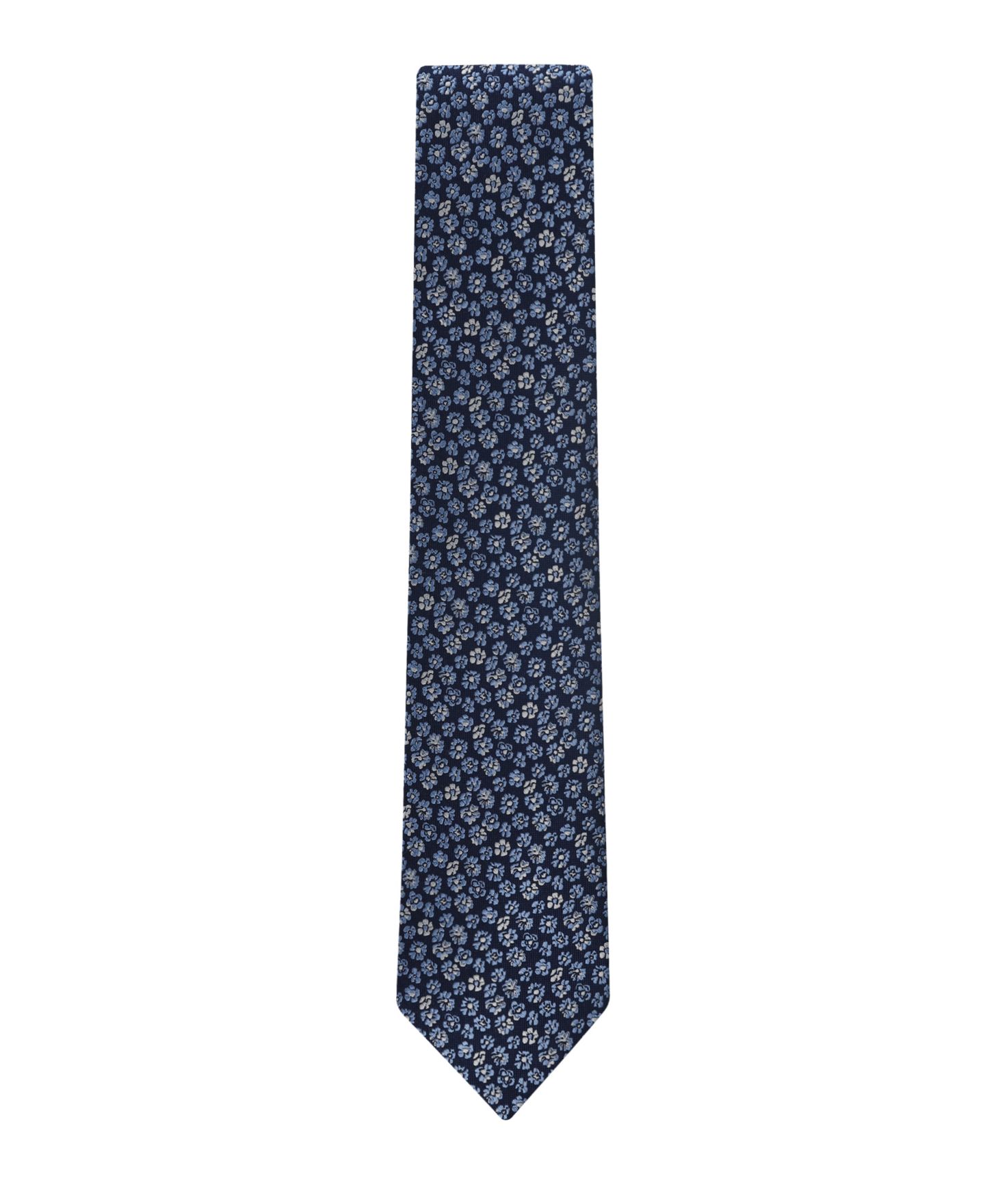 Мужской галстук Tommy Hilfiger Moss Floral Pattern Classic Tie, цвет: Тёмно-синий — фото 3