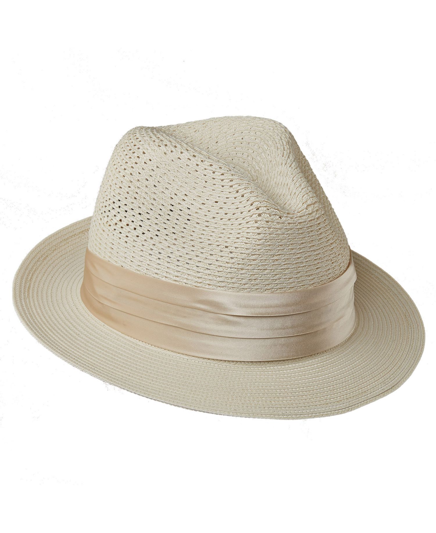 Men's Solid Vent Paper Milan Fedora Hat
