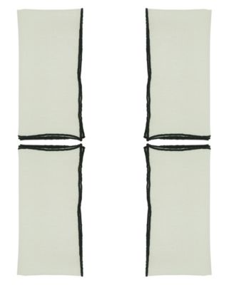 Stonewashed Stitch Border Table Napkins, Set of 4