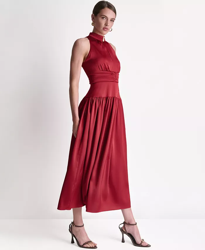 Women's Mock Neck Maxi Dress - thumbnail 2