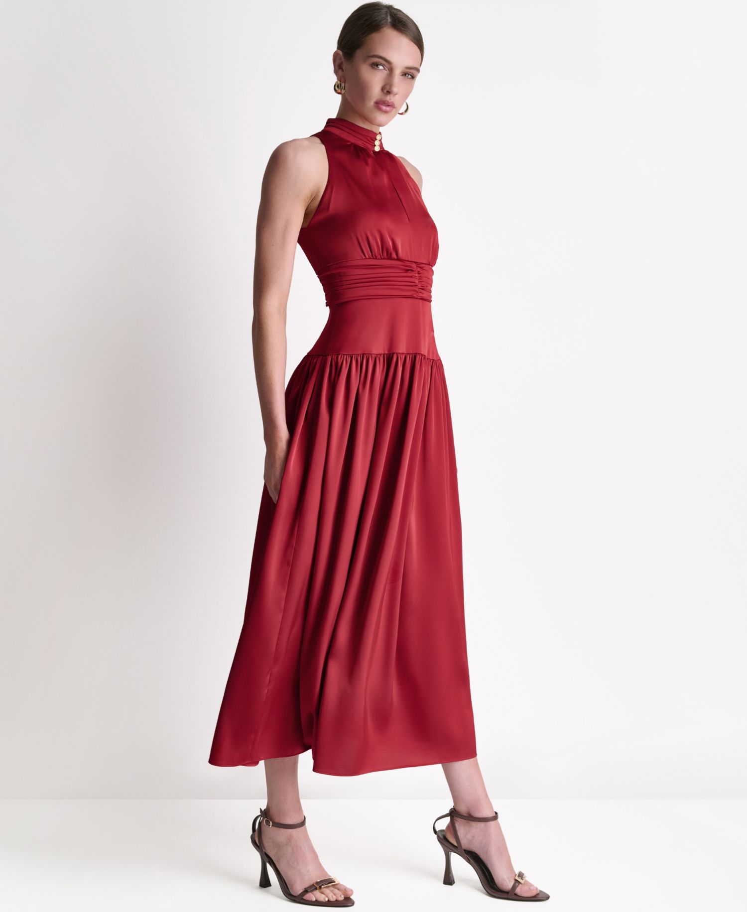 Women's Mock Neck Maxi Dress