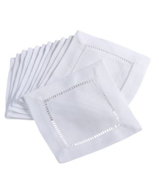 Hemstitched Border Napkins, Set of 12