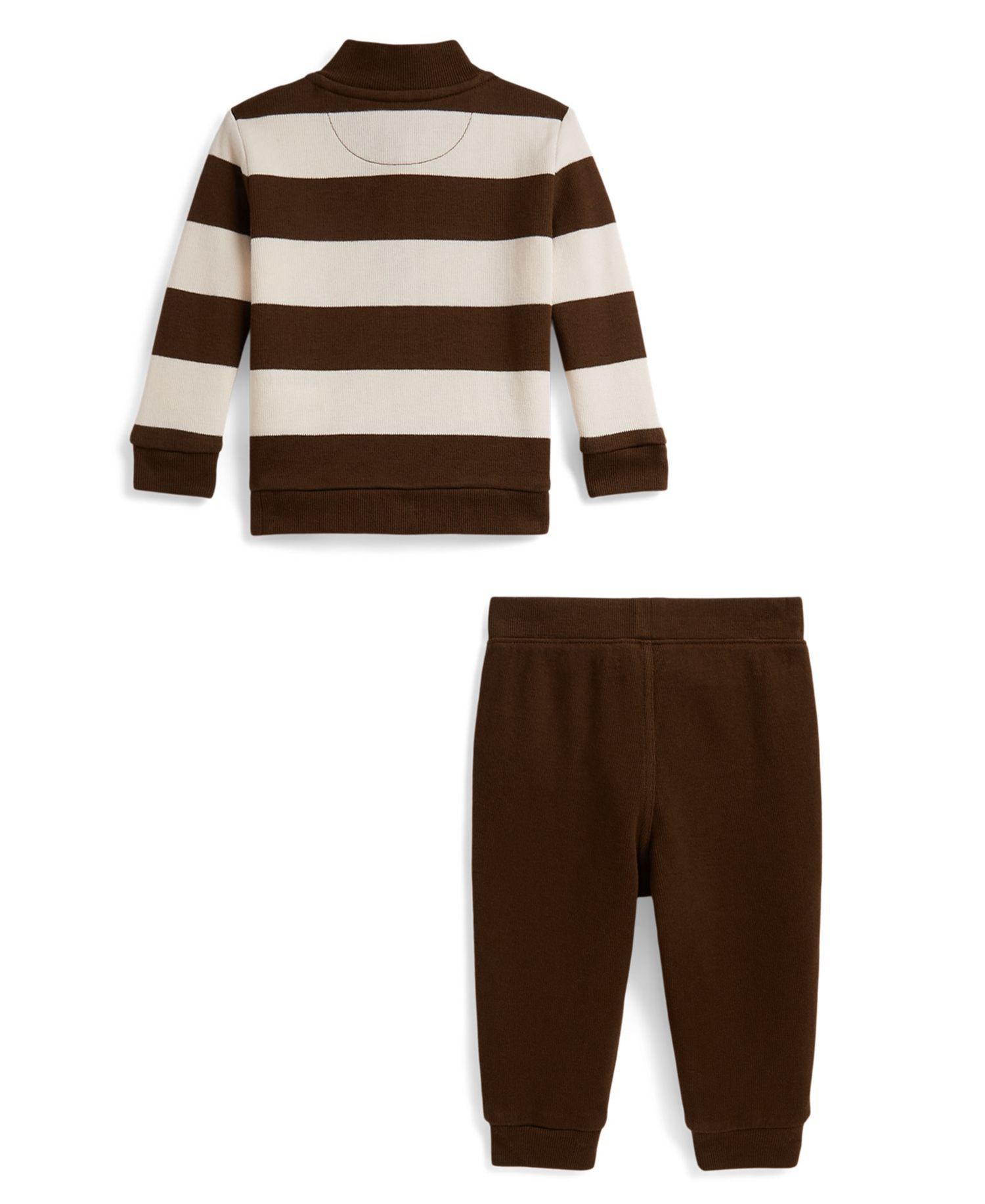 Baby Boys' Striped Estate-Rib Pullover Top and Pants, 2-Piece Set