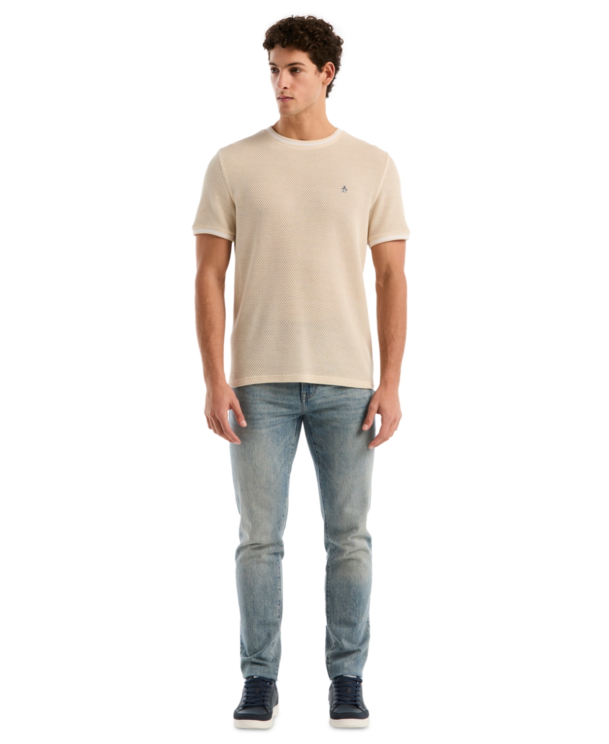 Original Penguin Men's Jacquard Honeycomb T-Shirt