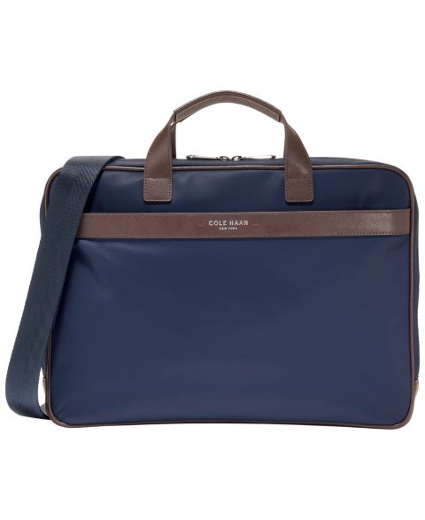 Мужская сумка Cole Haan Carson Slim Briefcase, цвет: Тёмно-синий