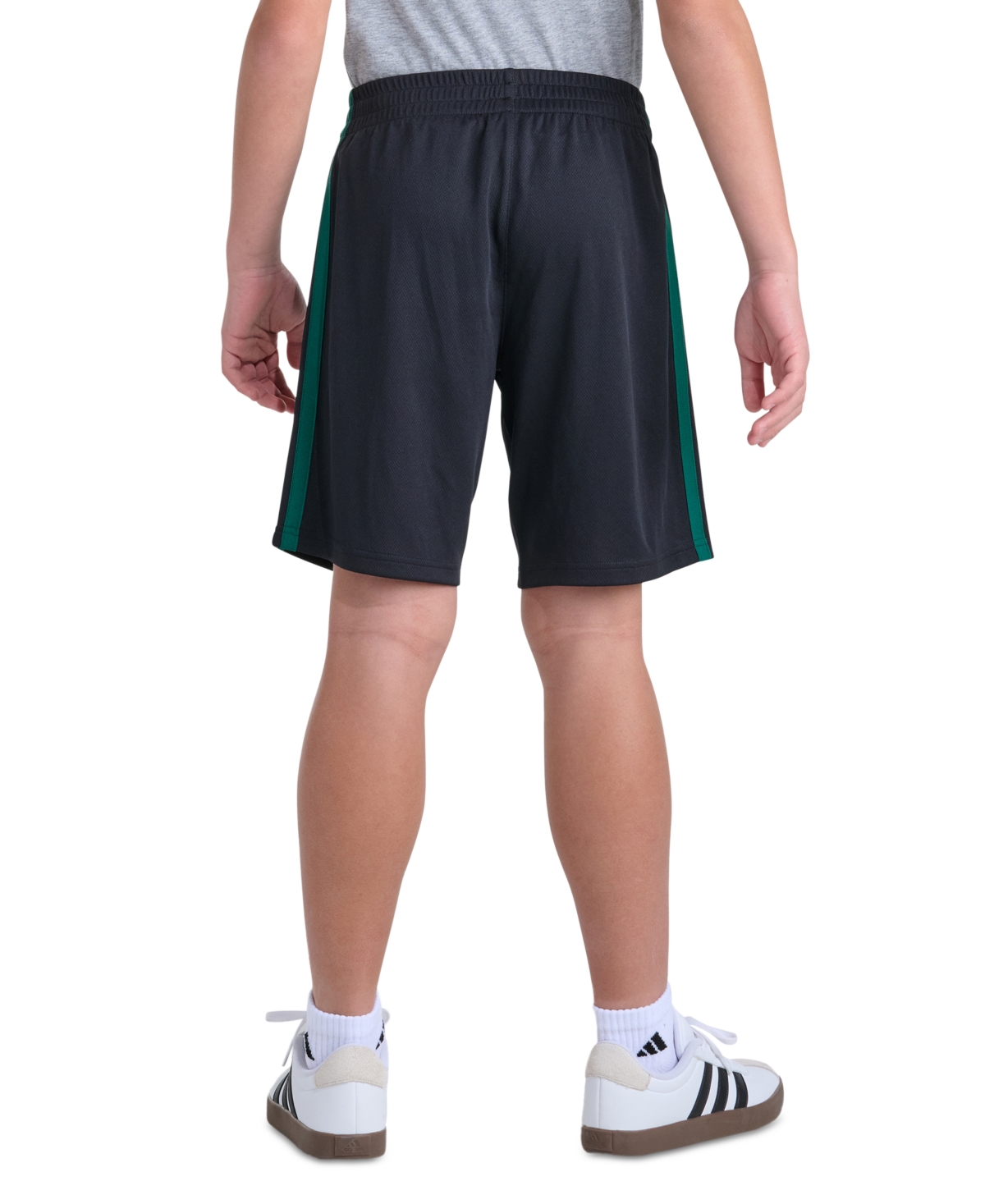 adidas Boys' 8-20 Elastic Waistband Essentials 3-Stripe Shorts