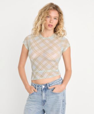 Women's Crewneck Mesh Baby T-Shirt