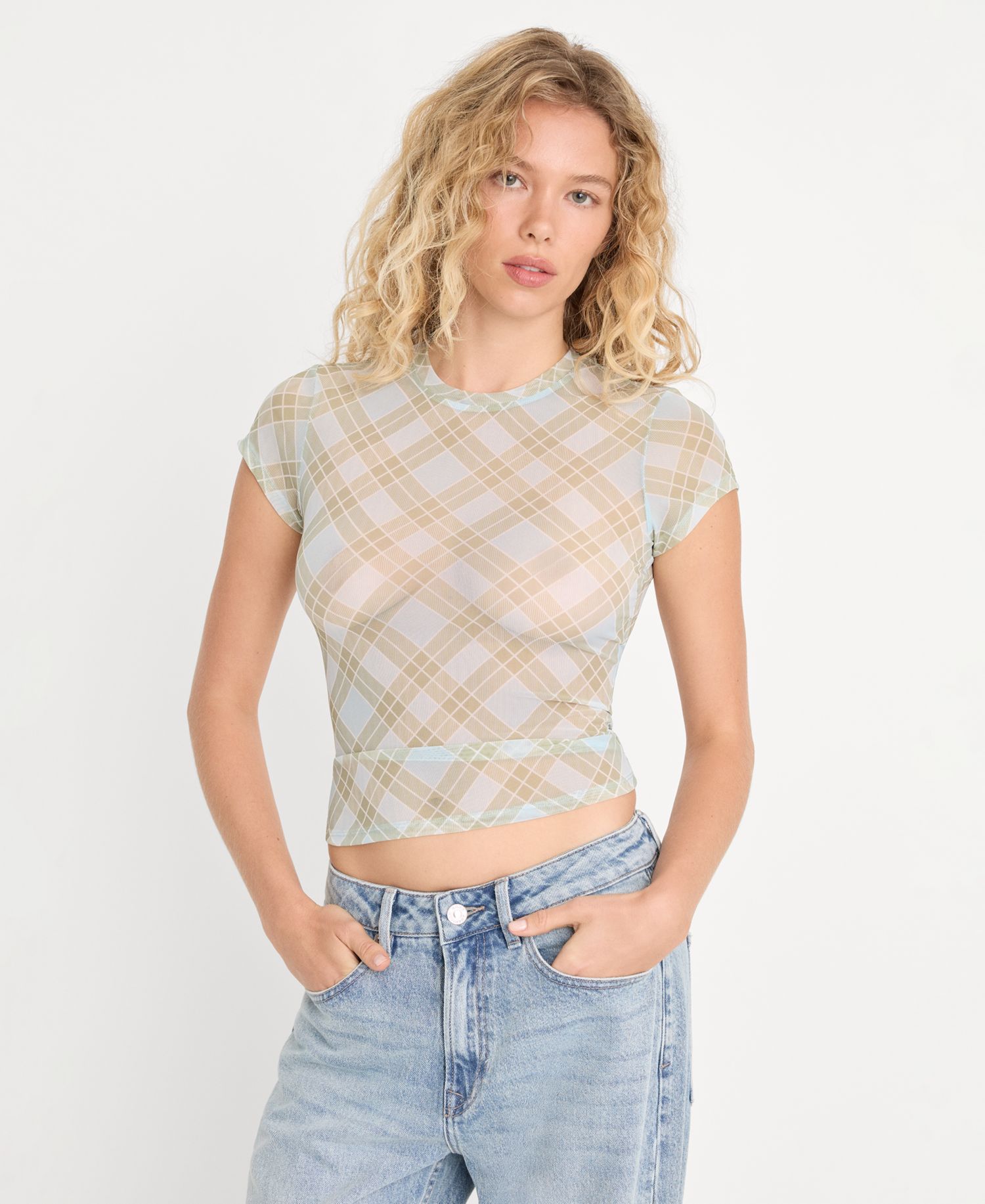 Women's Crewneck Mesh Baby T-Shirt