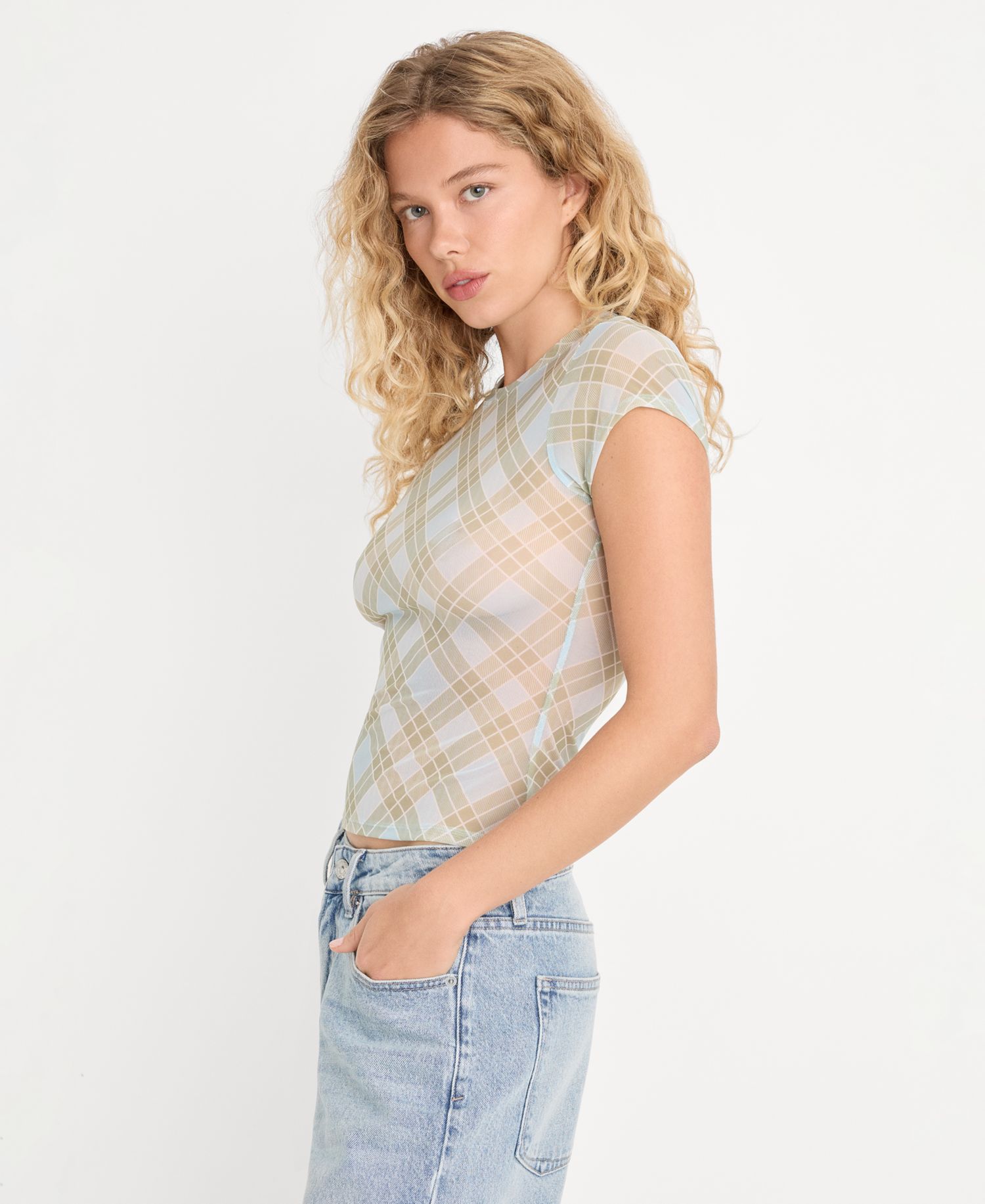 Women's Crewneck Mesh Baby T-Shirt