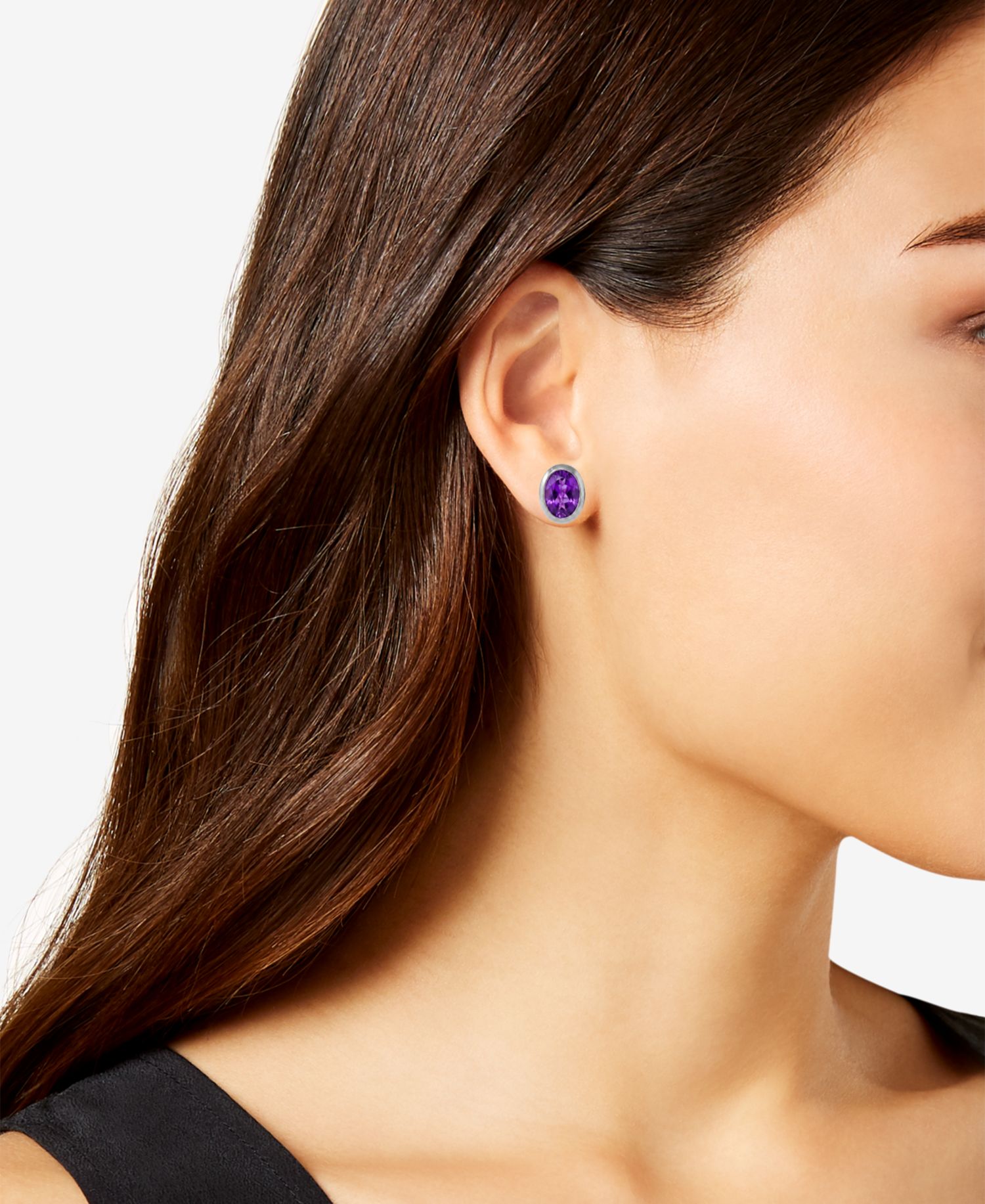 Peridot (1-1/2 ct. t.w.) Stud Earrings in Sterling Silver (Also Available in Amethyst, Blue Topaz, Garnet, & Citrine)