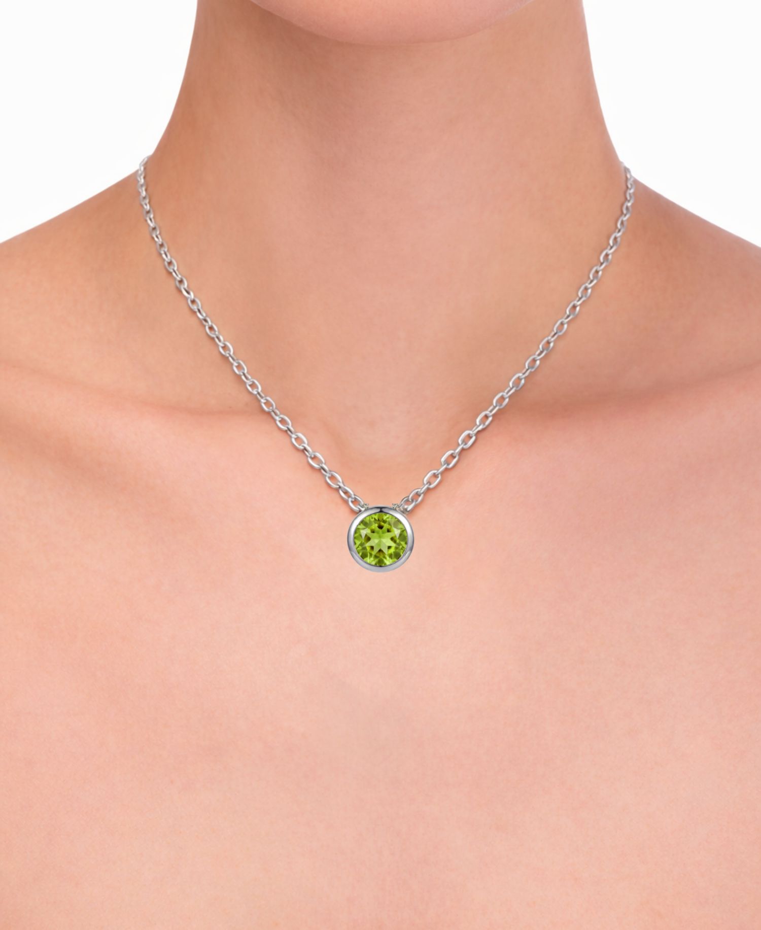 Garnet (1 ct. t.w.) Pendant Necklace in Sterling Silver (Also Available in Amethyst, Blue Topaz, Citrine, & Peridot)