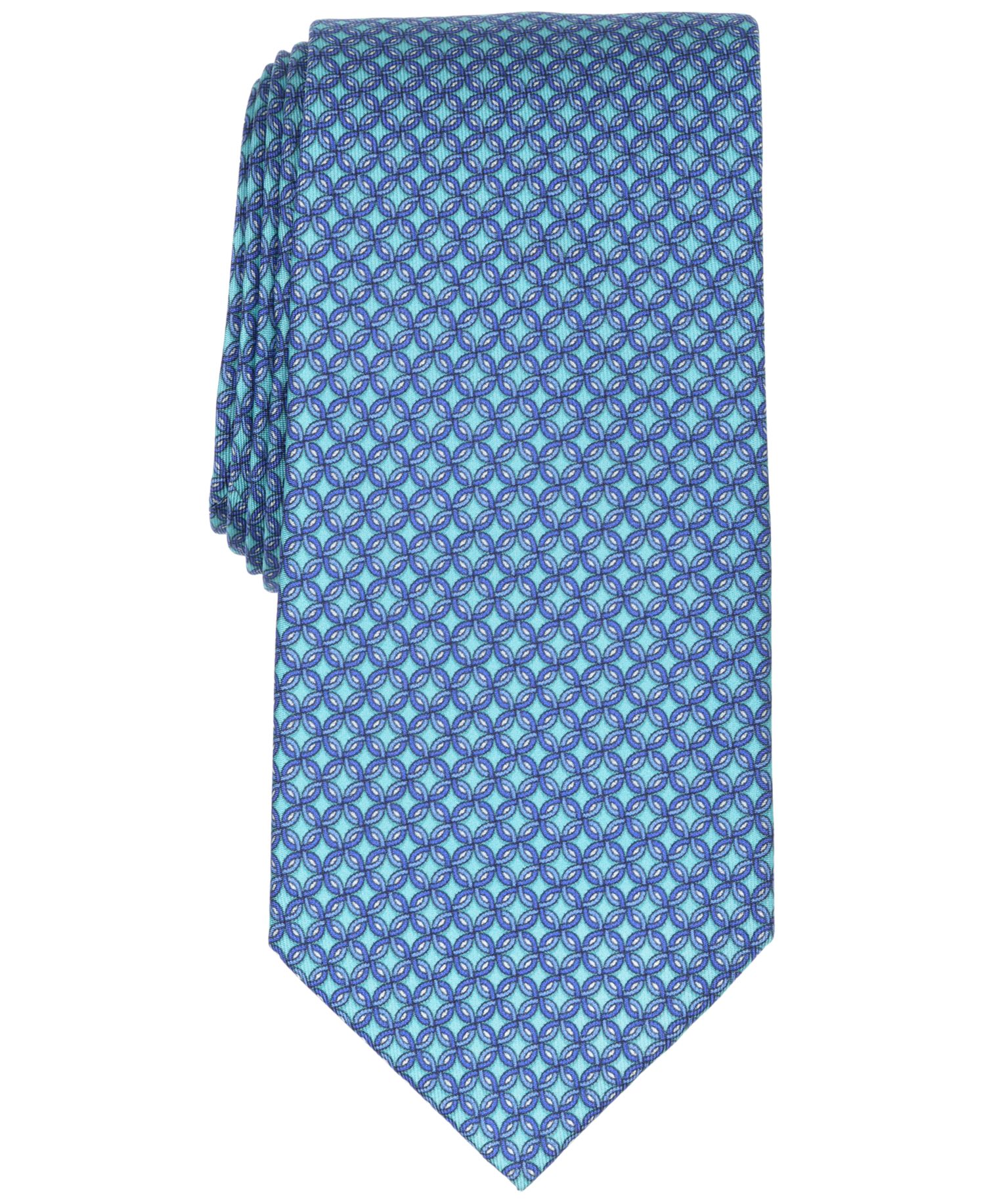 Men's Huntington Geometric Pattern Silk Tie