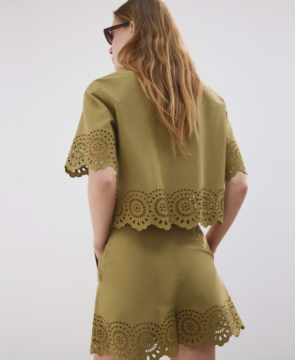 Mango Women's Embroidered Openwork Shirt