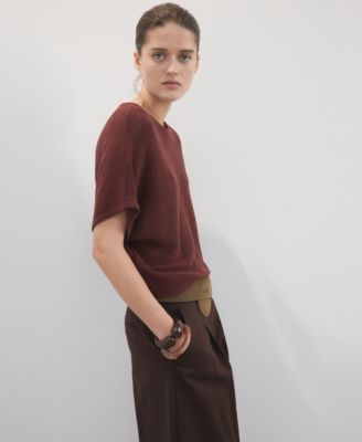 Women's Short-Sleeved Knitted Sweater