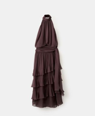 Mango Women's Ruffles Halter Dress - Macy's