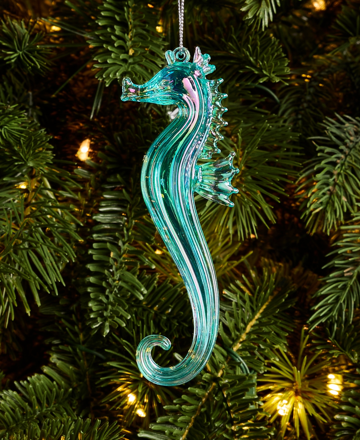 Holiday Lane Seaside Blue Seahorse Ornament, Exclusively at Macy's
