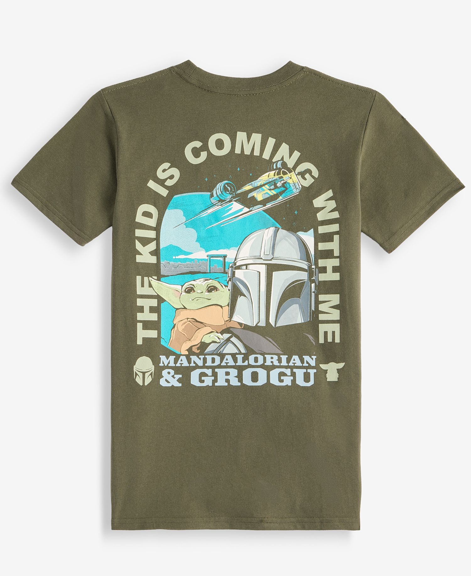Boys' XS-XL Mandalorian & Grogu Short-Sleeve T-Shirt