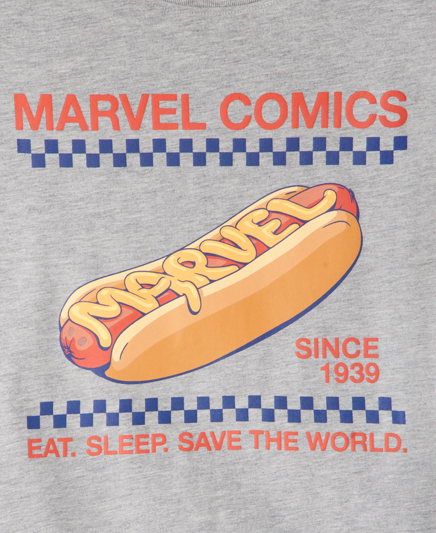 Boys' XS-XL Marvel Comics Hot Dog Short-Sleeve T-Shirt