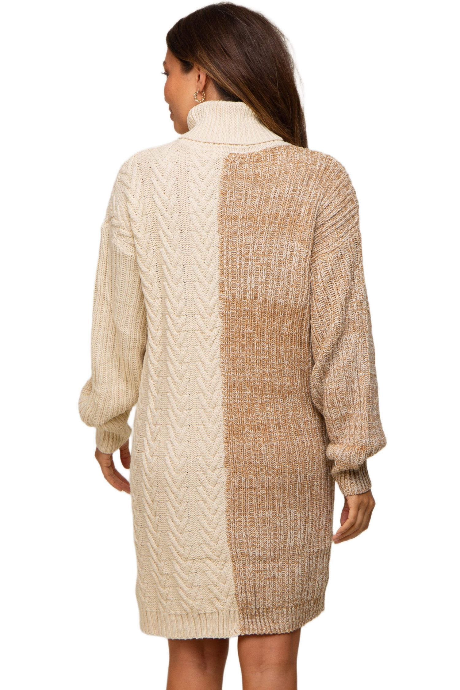 Maternity Turtleneck Sweater Dress