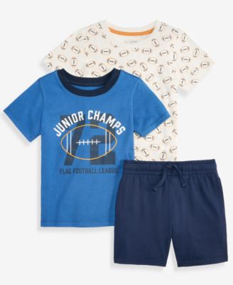 Toddler Boys' 12M-5T T-Shirts and Shorts, 3-Piece Set
