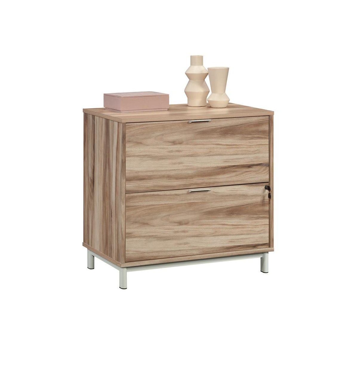 Sauder Bergen Circle File Cabinet, Kiln Acacia finish