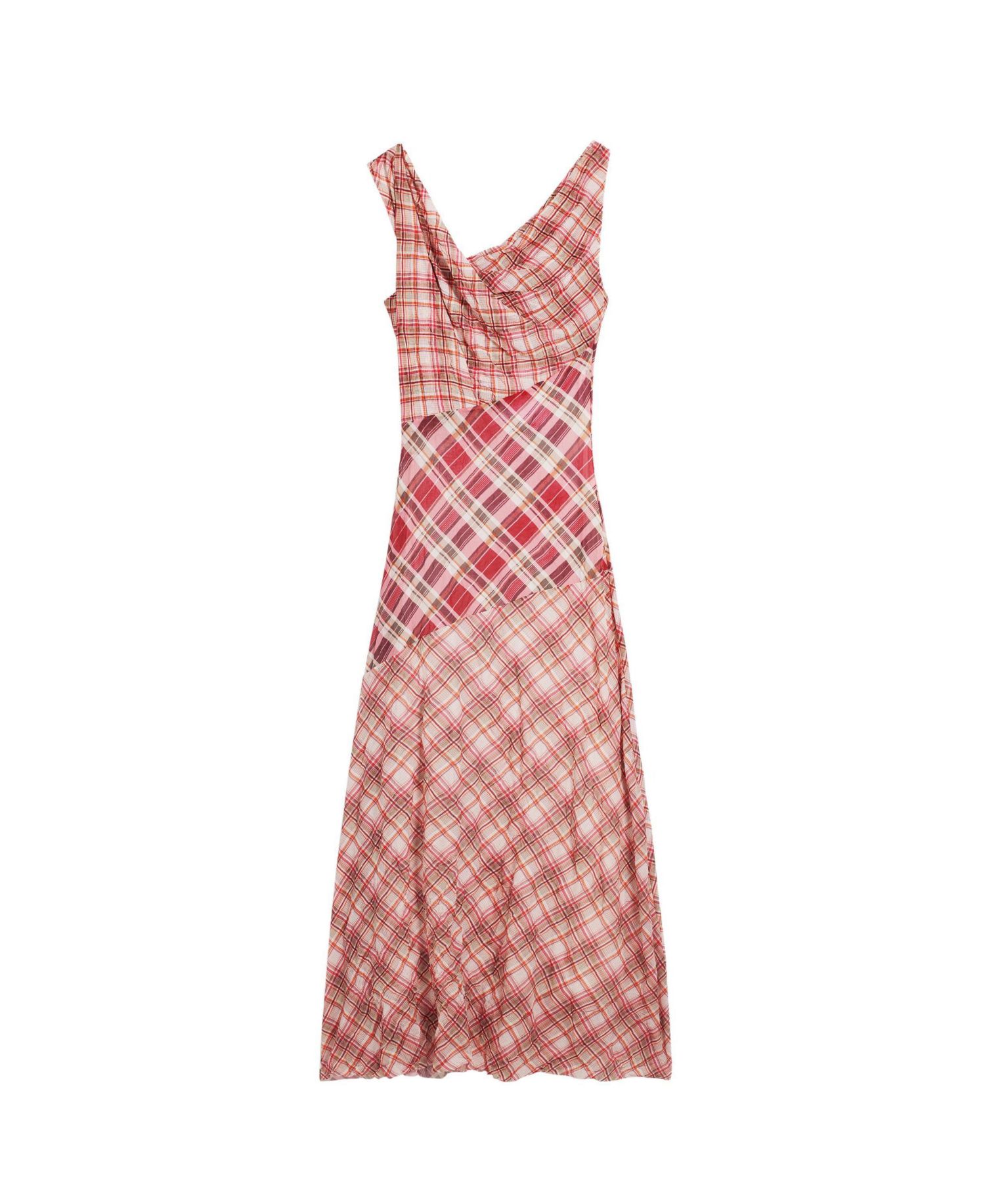 Women's Checked plaid strap dress