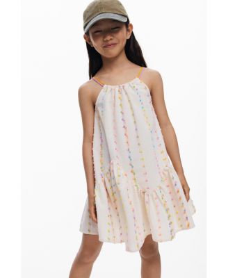 Girls Girls's Strappy dress with pompoms