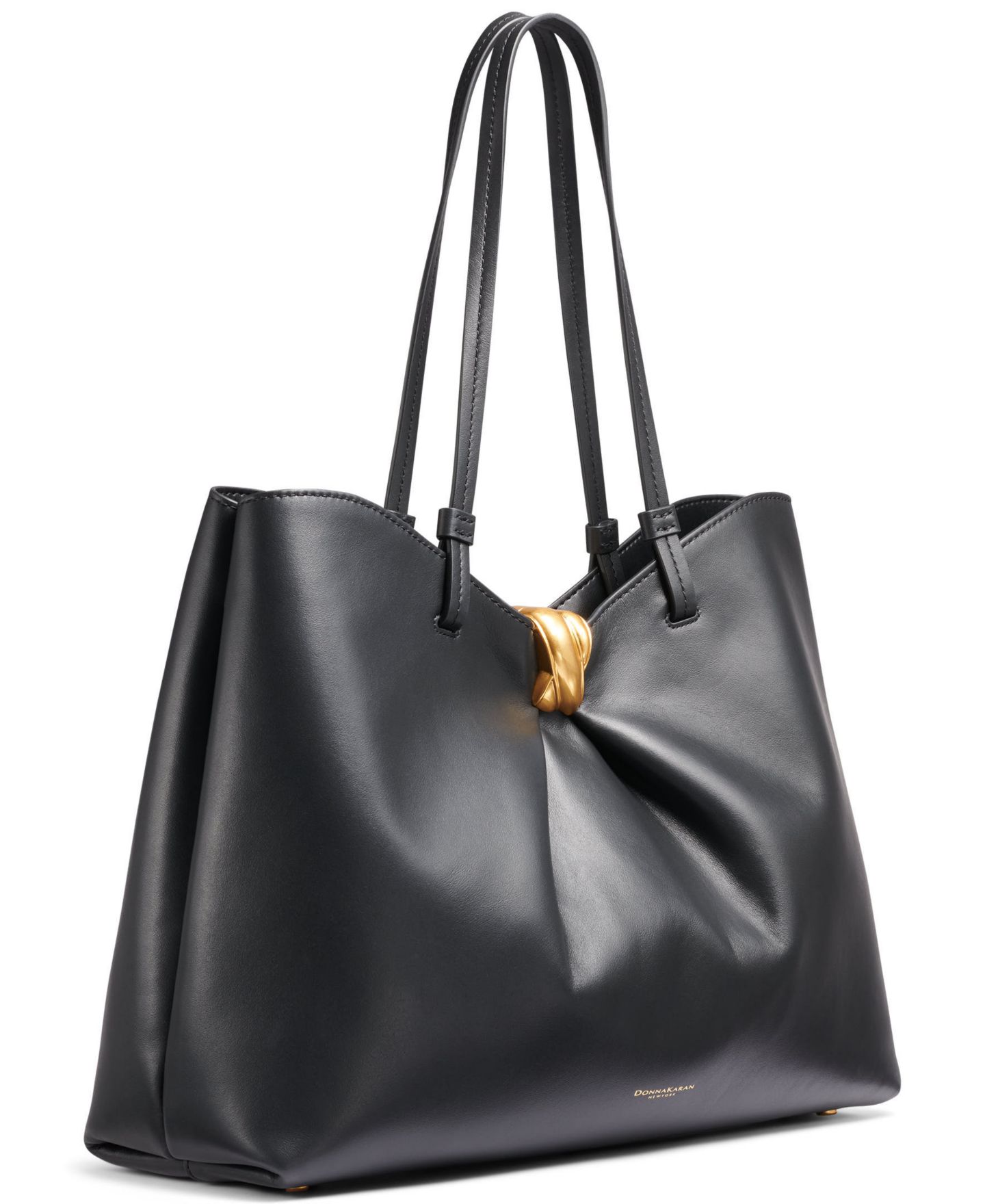 Женская сумка Donna Karan New York Cambric Large Tote Handbag, цвет: Чёрный / Золотой — фото 3