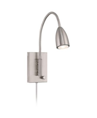 Lido 18" High Wall Reading Lamp with Plug-In Cord and Gooseneck Arm