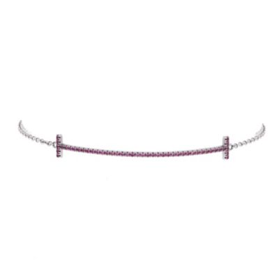 Pre-Owned Tiffany Co T Smile Chain Bracelet - 18k white gold 1364$