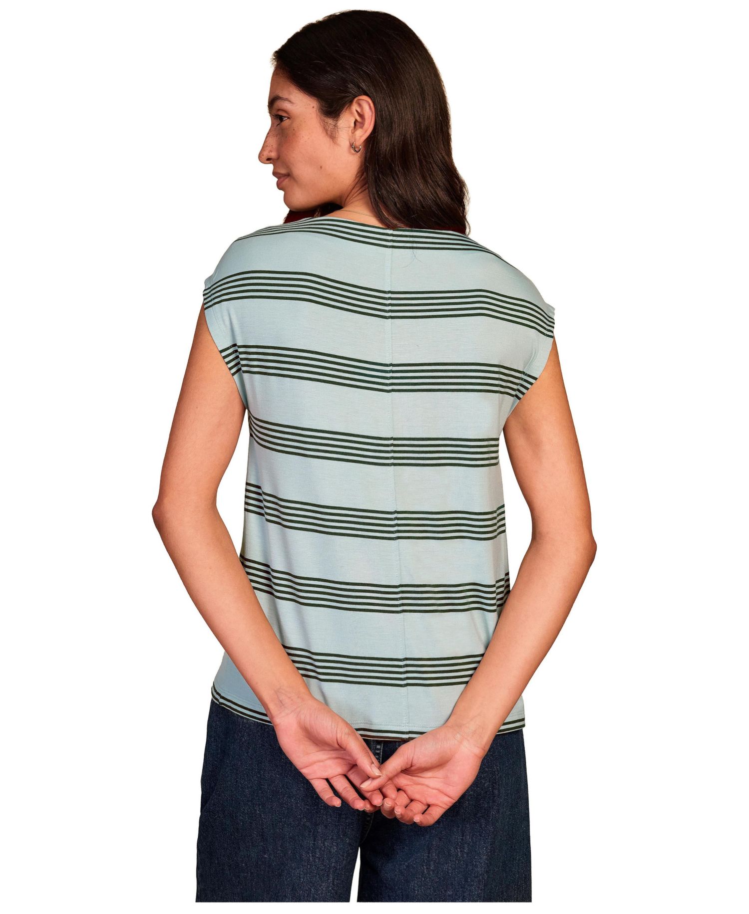 Women's Slash Neck Cap Sleeve T-Shirt