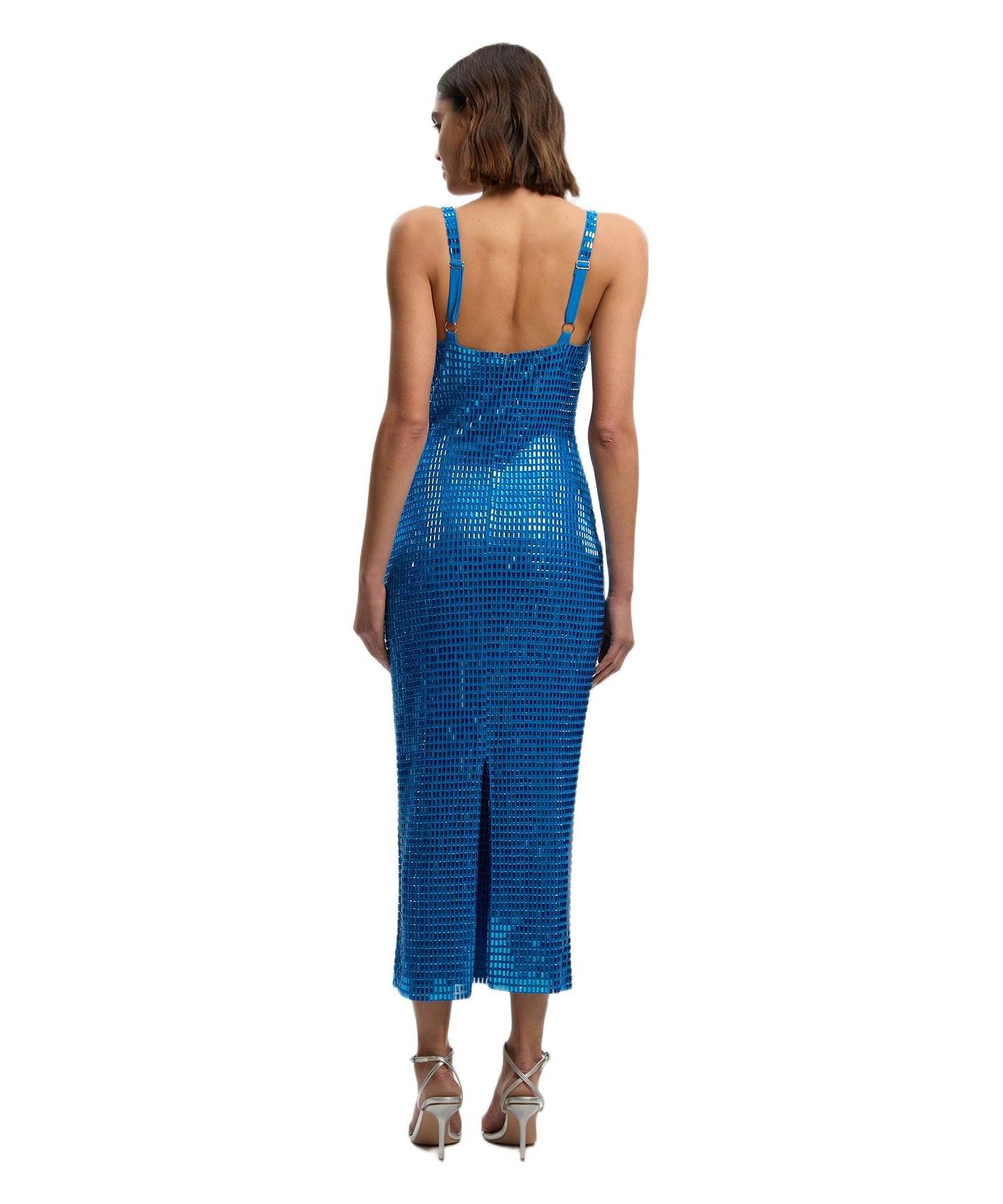 Women's Crystal Embellished Jersey Midi Dress