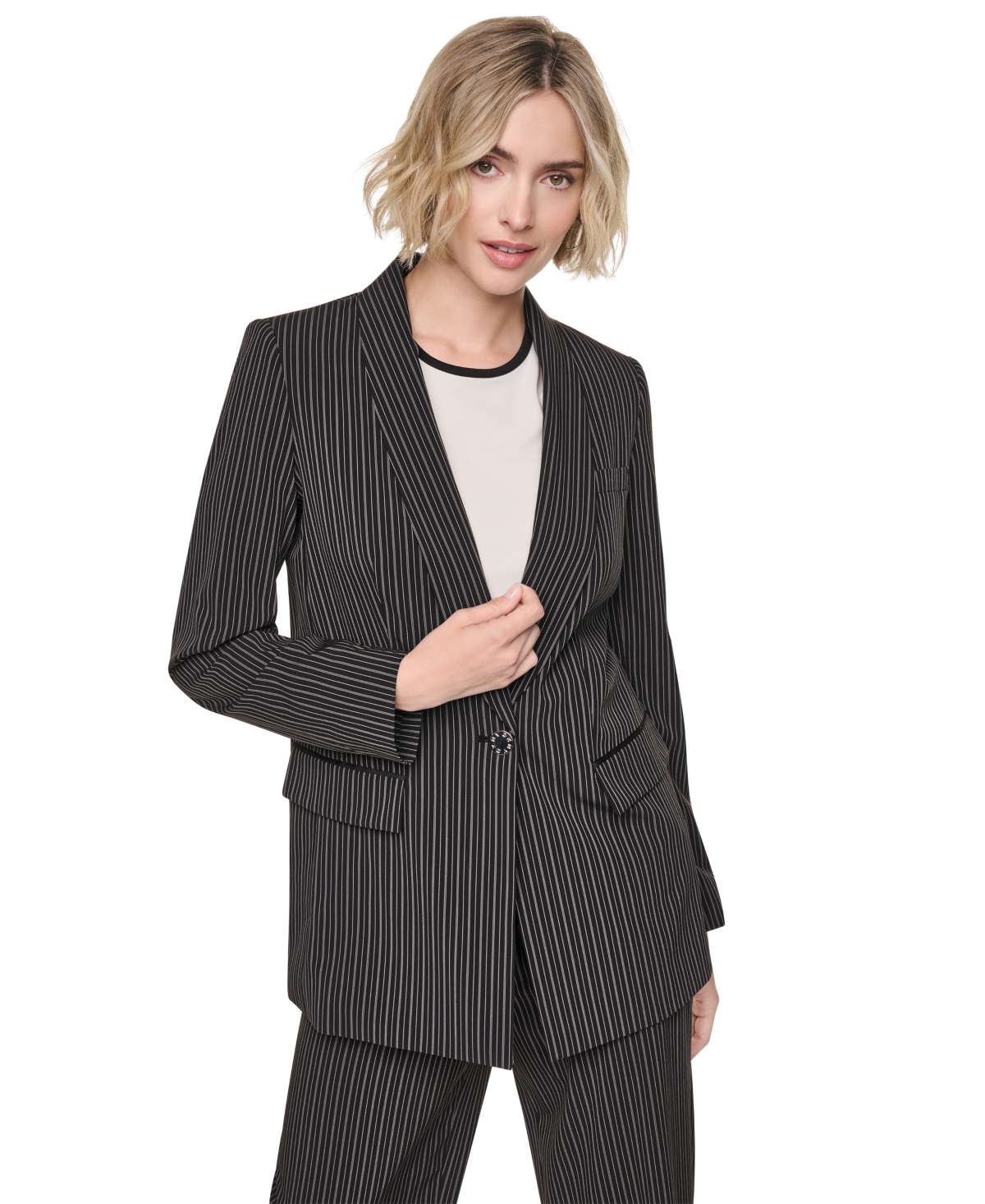 Dkny Women's Long-Sleeve Everyday Stretch Blazer