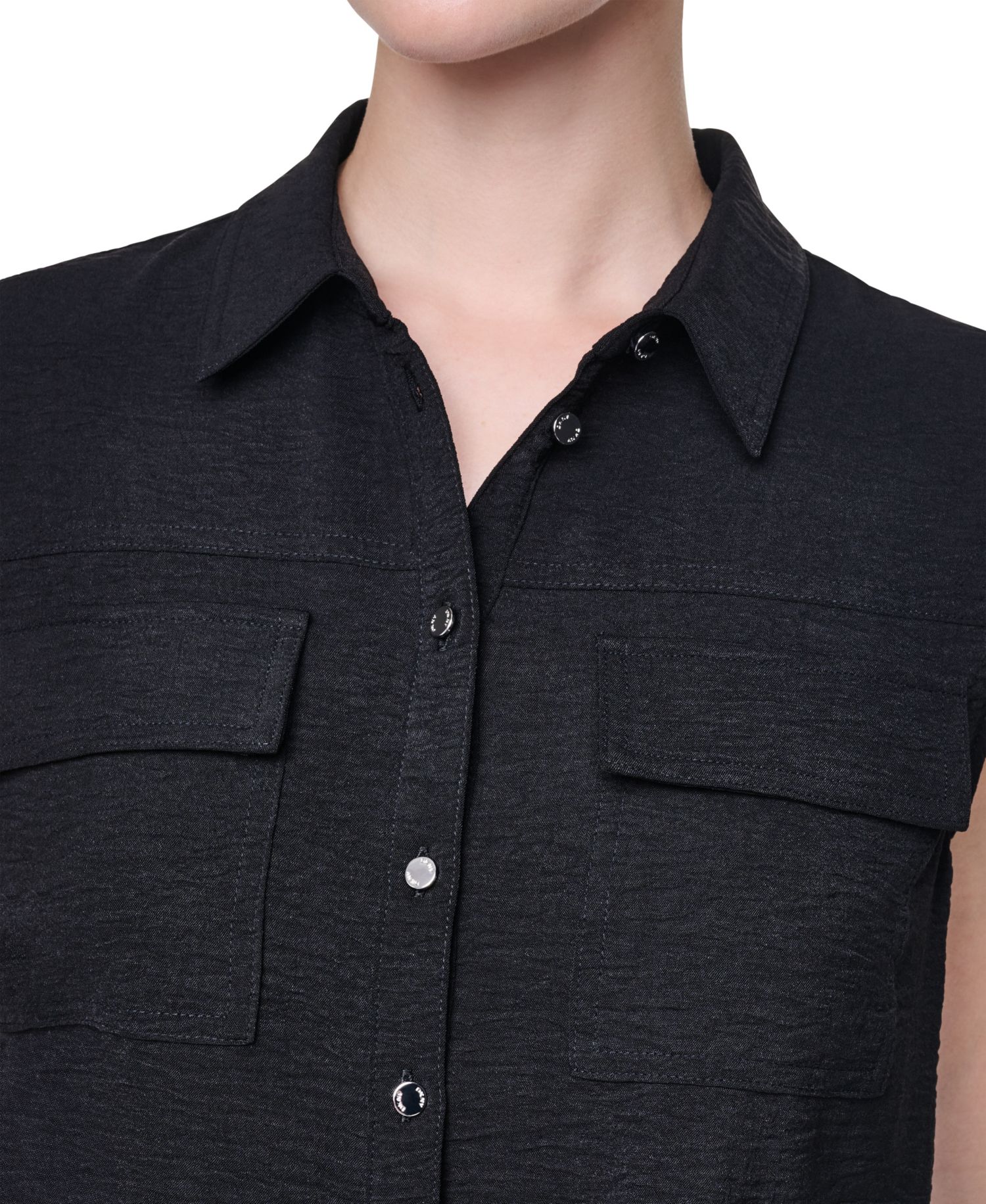 Women's Washer Collared Top