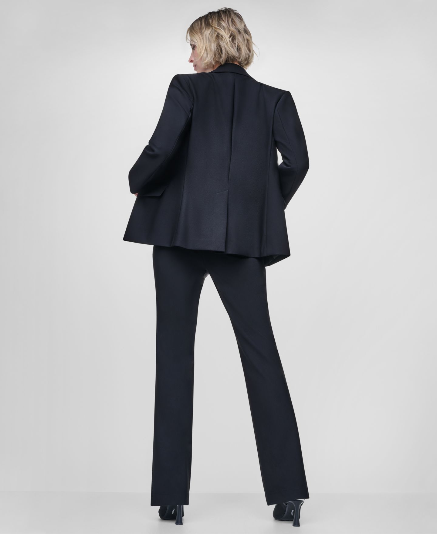 Женский пиджак DKNY Long-Sleeve Tech Sport One-Button Blazer, цвет: Чёрный — фото 12