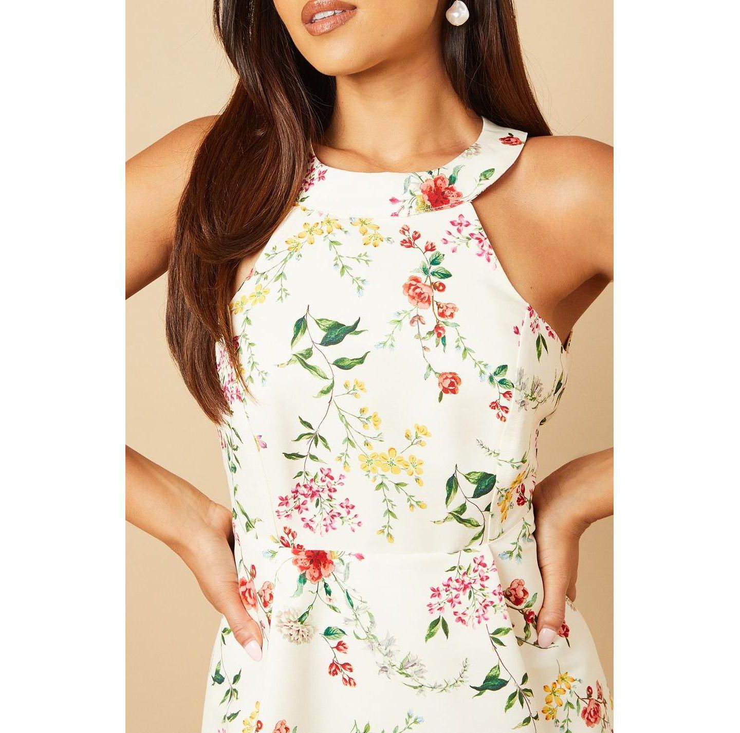 Женское платье Oasis Ottoman Twill Halter Midi, цвет: Слоновая кость — фото 8
