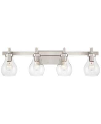 Possini Euro Danvers 31" Wide Brushed Nickel 4-Light Bath Light