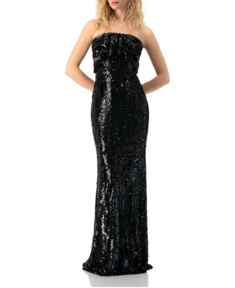 Женское платье Ivonne Strapless Sequin Column Gown