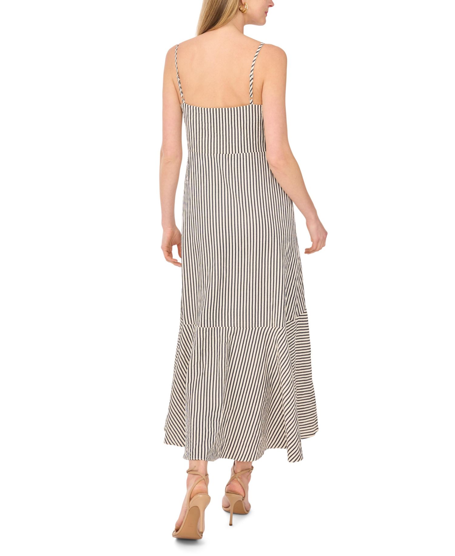 Women's Sleeveless V-Neck High-Low Dress
