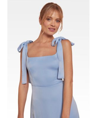bridesmaid dress lilac A-line Dusty Blue Tulle Long Custom Bridesmaid Dresses , BN1277 – MarryLover main image 0